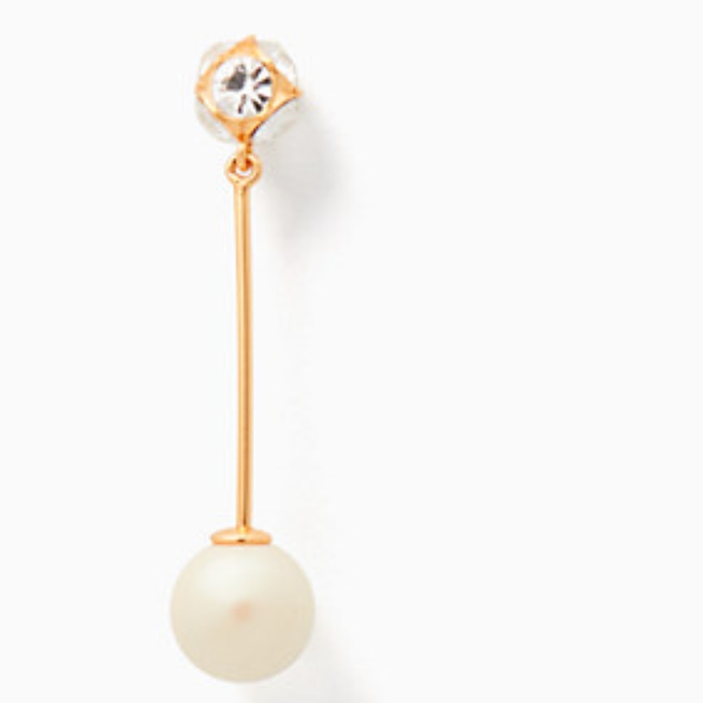 ♠️KATE SPADE♠ Lady Marmalade Linear Pearl Earrings - Picture 2 of 8